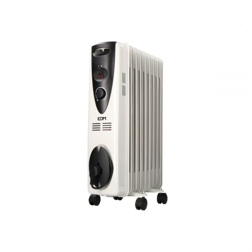 EDM Product olieradiator 9 kamre - hvid 2000 W