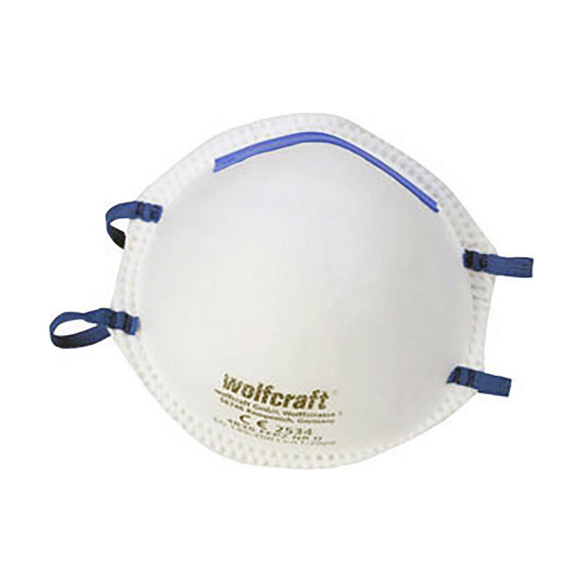Beskyttende maske Wolfcraft 4836000 Hvid polypropylen (3 enheder)