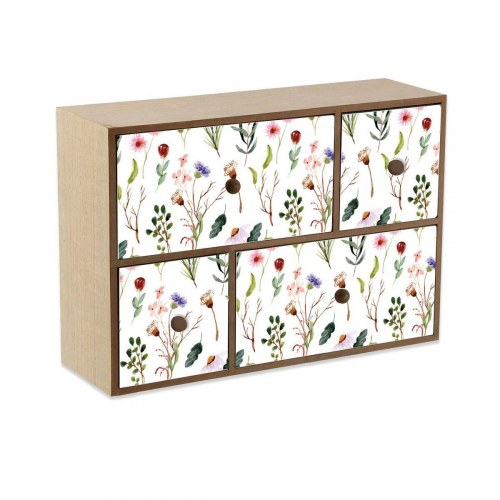 Versa Sansa smykkeskrin med 4 skuffer - Træ/MDF, 11 × 32 × 32 cm
