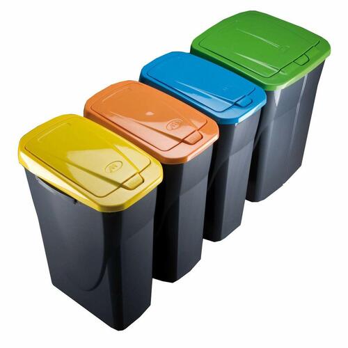 Affaldsspand til genbrug Mondex Ecobin Gul Med låg 25 L