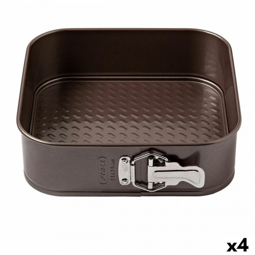 Pyrex Asimetria firkantet springform, sort metal - 4 stk.