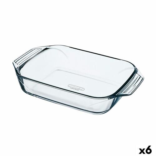 Pyrex Irresistible ovnfast fad i glas, rektangulært 31,5 × 19,7 × 6,4 cm - 6 stk.