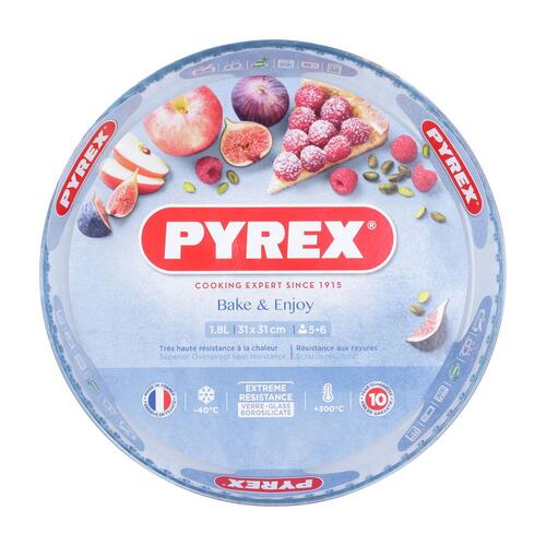 Kageform Pyrex Classic Vidrio Gennemsigtig Glas Flad Cirkulær 31 x 31 x 4 cm 6 enheder