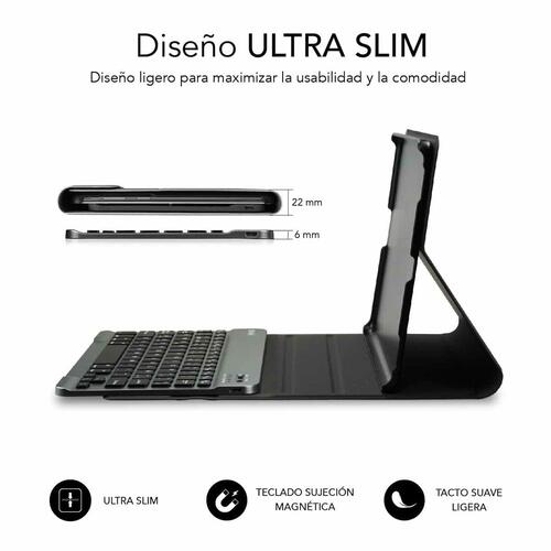 Case til tablet og tastatur Subblim Samsung Galaxy A8 Sort