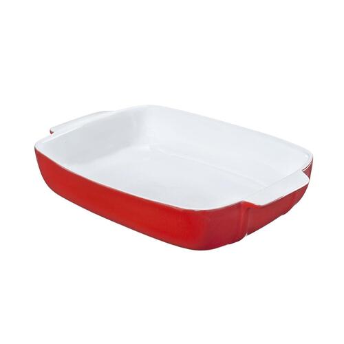 Ovn Fad Pyrex Signature Hvid Rød Keramik Rektangulær 29 x 19 x 7 cm (6 enheder)