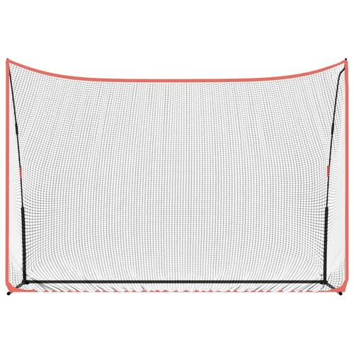 Træningsnet til golf 305x91x213 cm polyester sort og rød