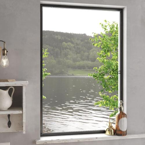 Insektnet til vinduer 80x120 cm antracitgrå