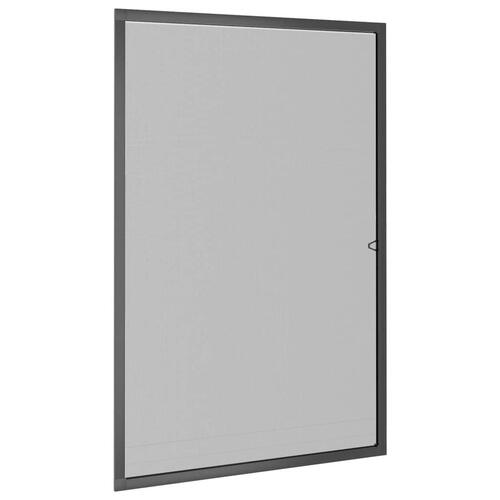 Insektnet til vinduer 80x120 cm antracitgrå