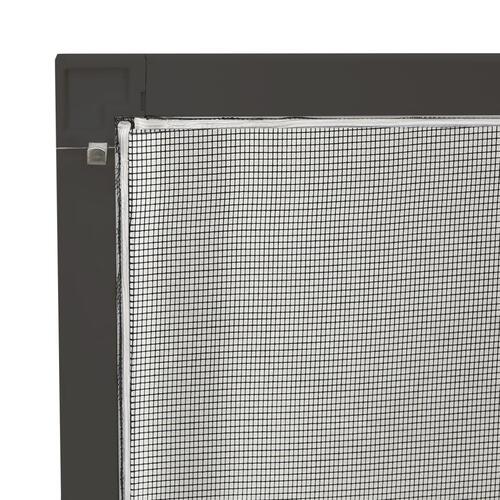 Insektnet til vinduer 80x120 cm antracitgrå