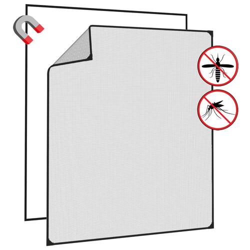 Magnetisk insektnet til vinduer 120x140 cm antracitgrå