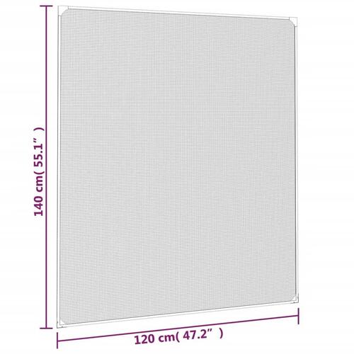 Magnetisk insektnet til vinduer 120x140 cm antracitgrå