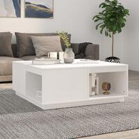 Sofabord 100x101x40,5 cm massivt fyrretræ hvid
