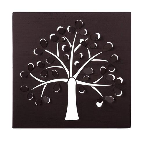 Maleri Træ 29,85 x 2,5 x 29,85 cm Metal Brun