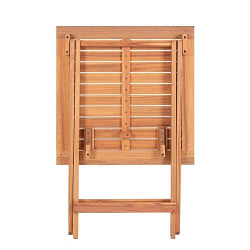 Foldbart serveringsbord Kate 60 x 60 x 72,5 cm Natur Akacie