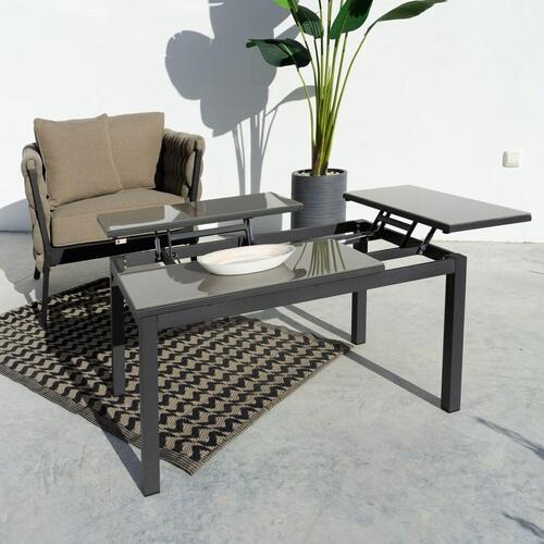 Spisebord Agnes 100 x 60 x 48,5 cm Aluminium