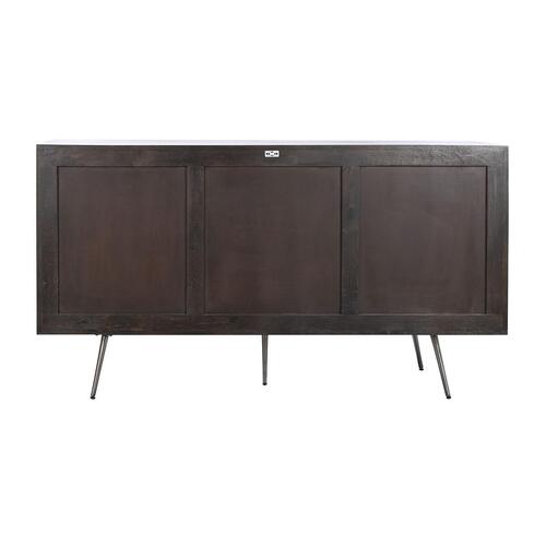Skænk 150 x 43 x 80 cm Hvid Mørkebrun Mangotræ