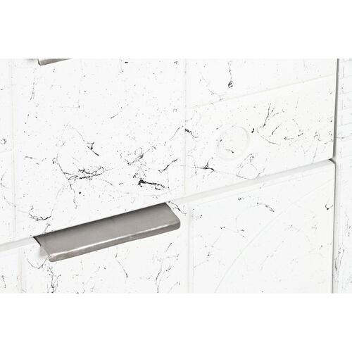 Skænk 150 x 43 x 80 cm Hvid Mørkebrun Mangotræ