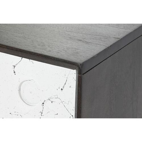 Skænk 150 x 43 x 80 cm Hvid Mørkebrun Mangotræ