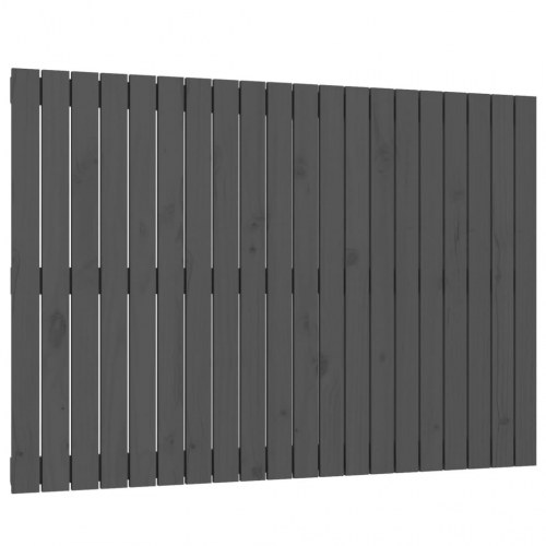 Sengegavl i massivt fyrretræ 127,5 x 3 x 90 cm - grå