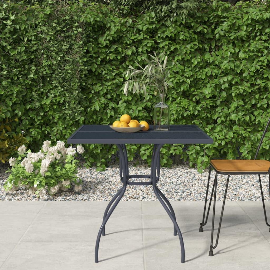 Havebord 80X80X72,5 Cm Stål Og Meshstof Antracitgrå - 80 x 80 x 72.5 cm