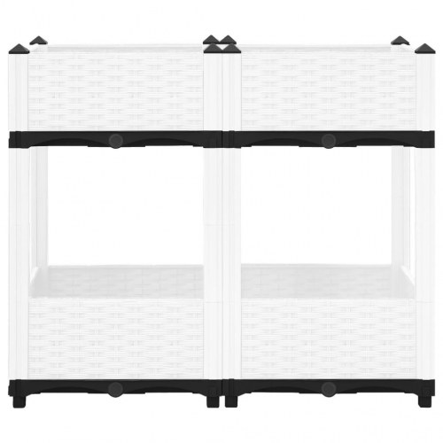 Højbed i polypropylen 80 × 40 × 71 cm - hvid