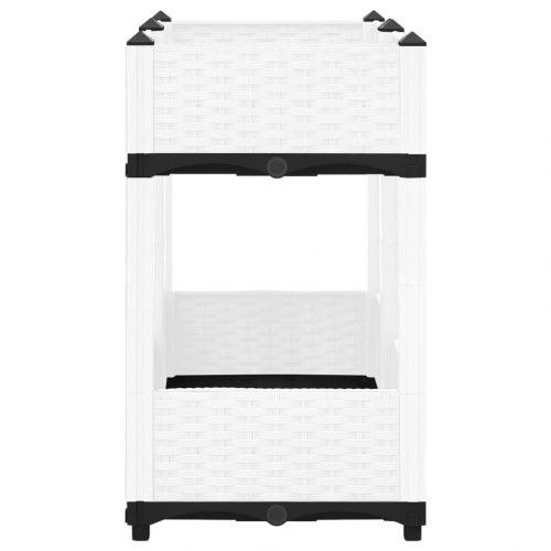 Højbed i polypropylen 80 × 40 × 71 cm - hvid