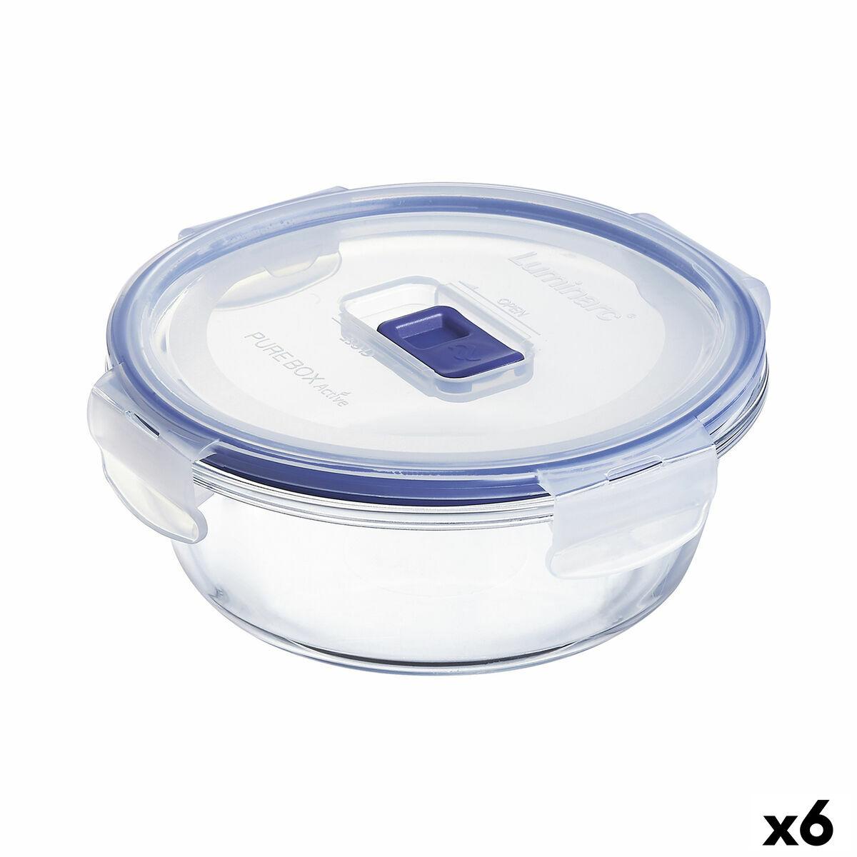 Hermetisk Madkasse Luminarc Pure Box Active 670 Ml 14 X 6 Cm To Farvet Glas 6 Enheder