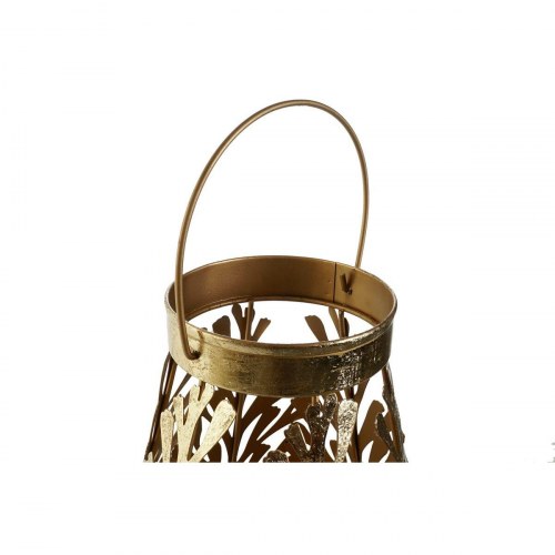 Lanterne i gylden metal - 25 × 25 × 42 cm