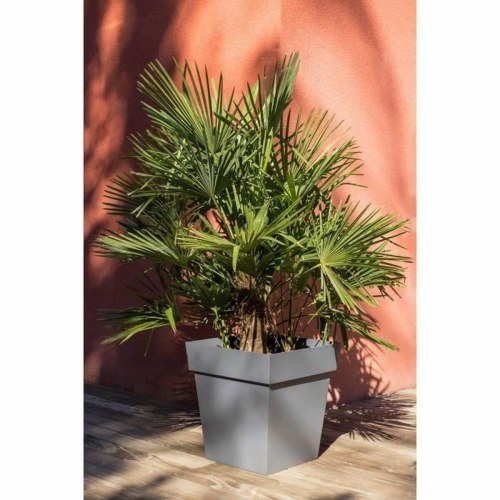 Urtepotte EDA Tuscany - firkantet, grå/mørkegrå, Ø 50 cm
