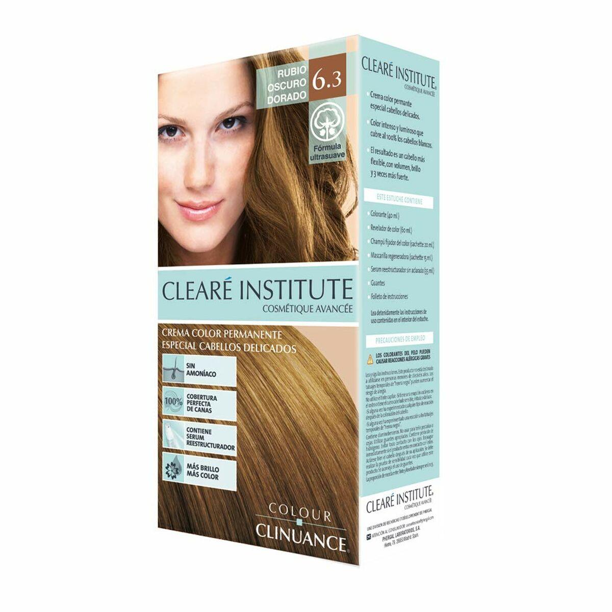Permanente hårfarve creme Clearé Institute Colour Clinuance 6.3 mørk gylden blond