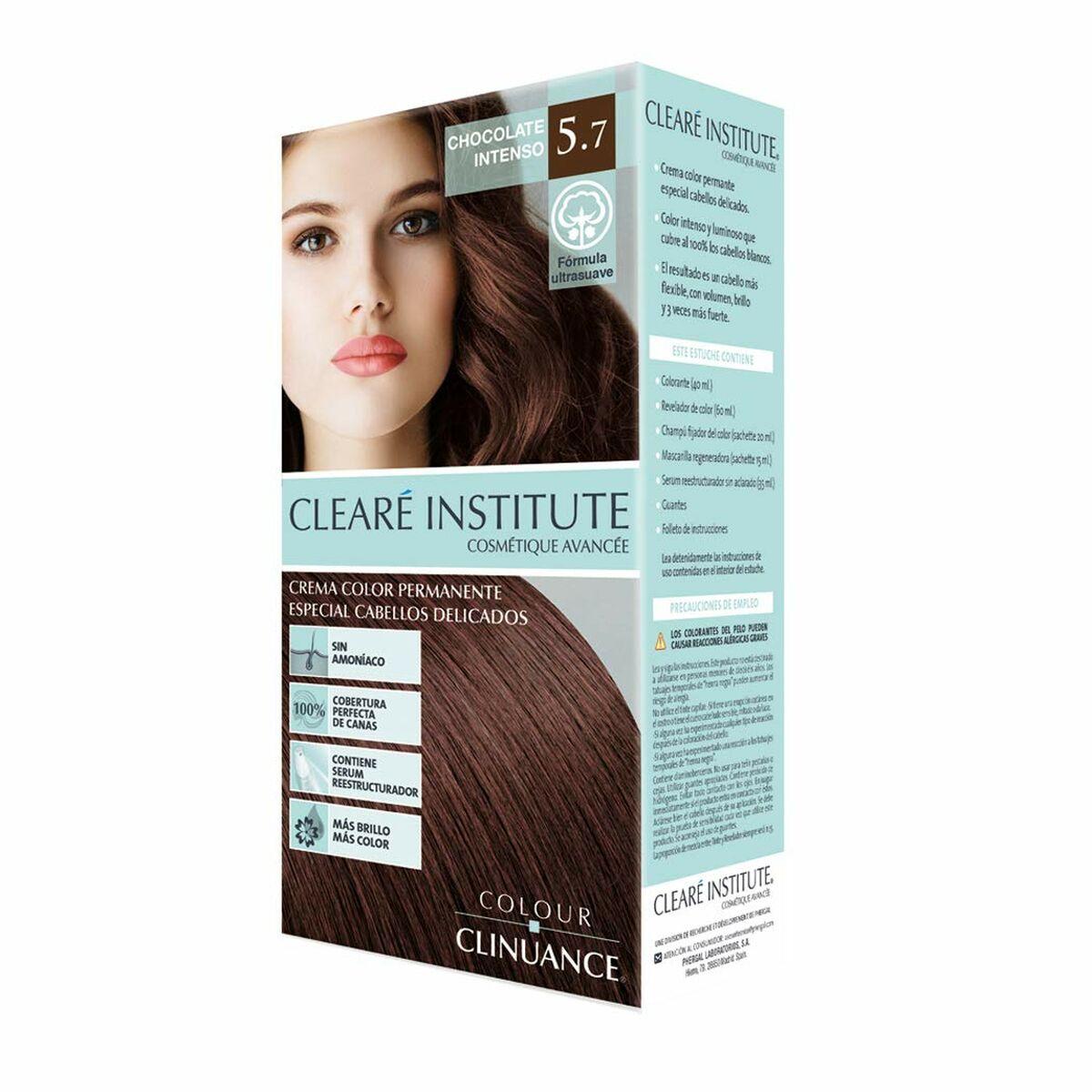 Permanente hårfarve creme - Clearé Institute Colour Clinuance 5.7 Chocolate Intenso