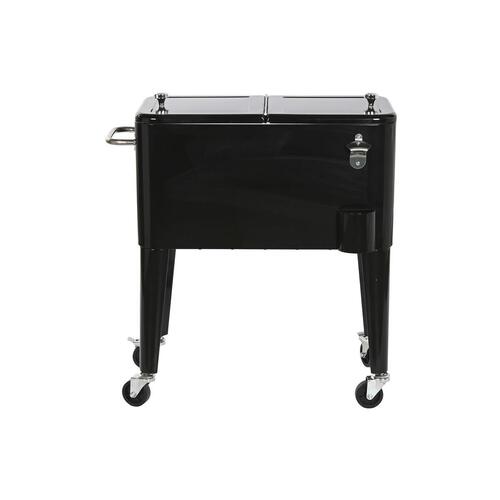 Transportabel Køleboks 74 x 43 x 83 cm Sort Stål Aluminium polypropylen 56 L
