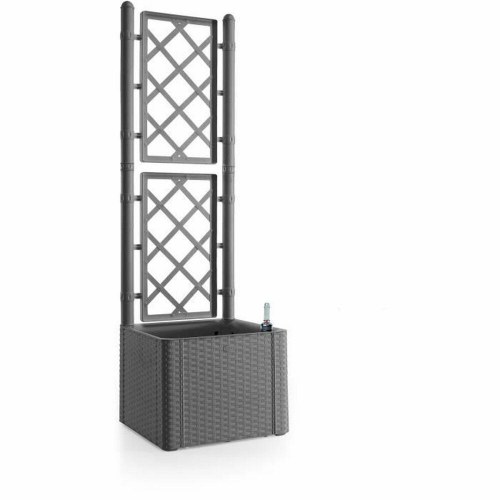 Urtepotte med espalier Stefanplast Deluxe 43 x 43 x 142 cm - grå
