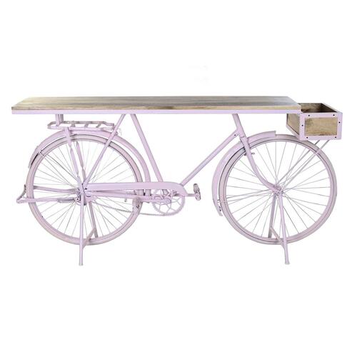 Konsol Cykel 180 x 41 x 94 cm Lyserød Jern Mangotræ