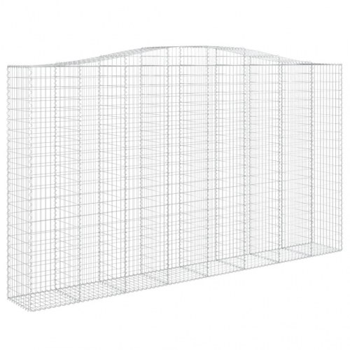 Buede gabionkurve 2 stk. 400x50x220/240 cm galvaniseret jern