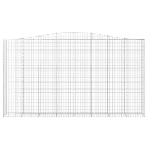 Buede gabionkurve 2 stk. 400x50x220/240 cm galvaniseret jern
