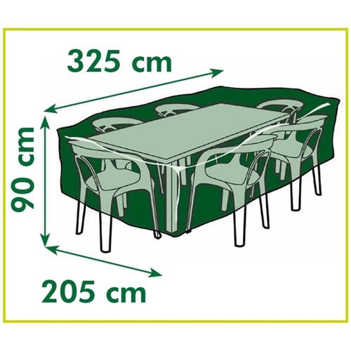 havemøbelovertræk til firkantet borde 325x205x90 cm