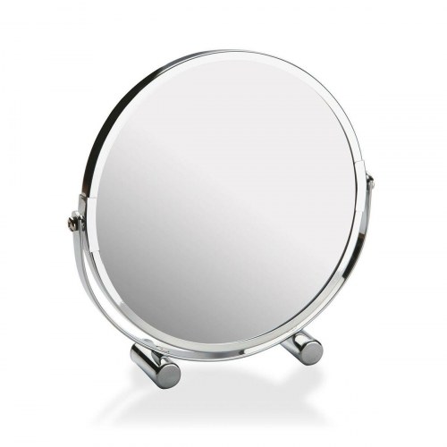 Versa makeup-spejl x7 forstørrelse, cirkulært, sølvfarvet stål 18,5 cm