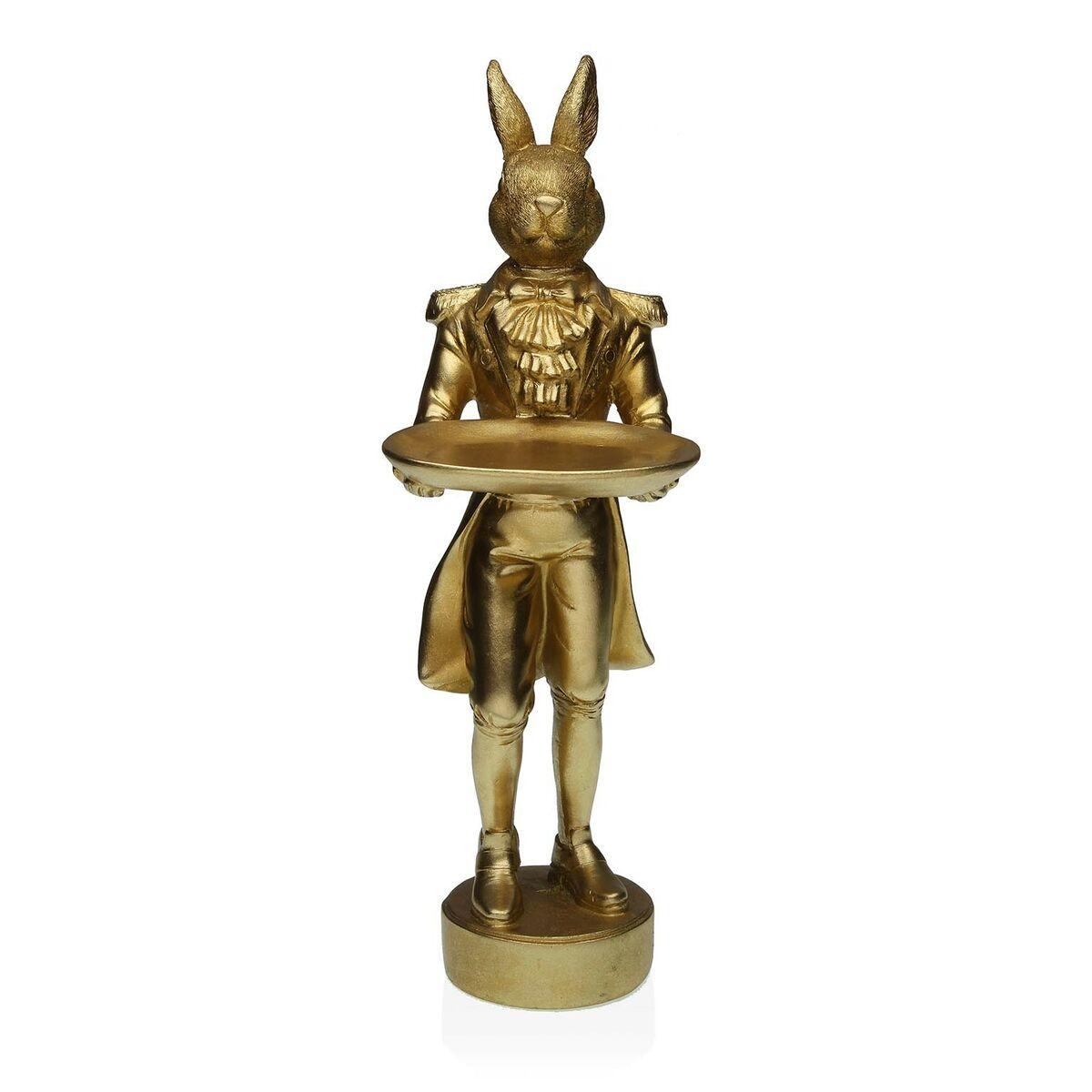 Dekorativ Figur Versa Gylden Kanin Harpiks