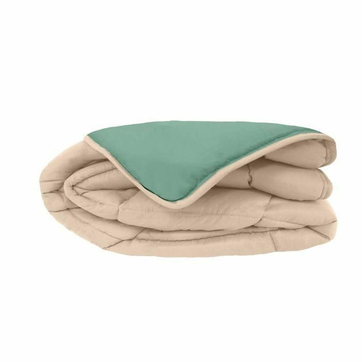 Dyne til enkeltseng Poyet Motte Calgary - grøn/beige 140 x 200 cm 400 g/m²