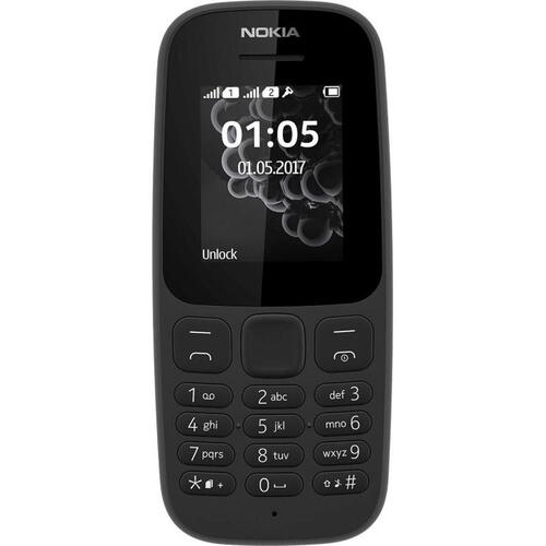 Mobiltelefon Nokia 105SS Sort 1,8"