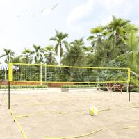 Volleyballnet 823x244 cm PE-stof gul og sort