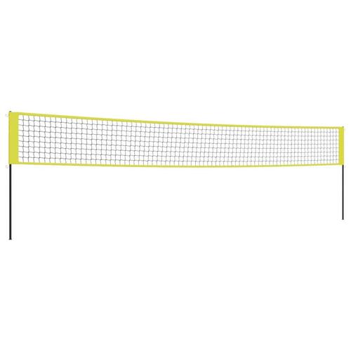Volleyballnet 823x244 cm PE-stof gul og sort