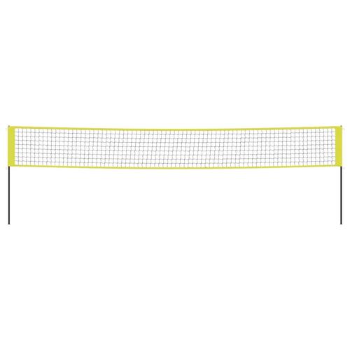 Volleyballnet 823x244 cm PE-stof gul og sort