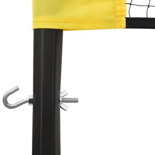 Volleyballnet 823x244 cm PE-stof gul og sort