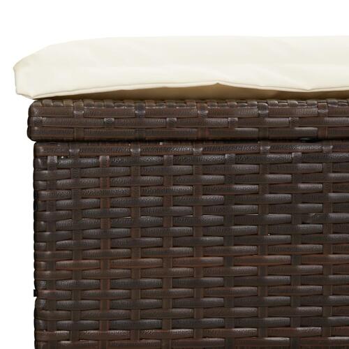 2-personers solseng foldbart tag 213x118x97 cm polyrattan brun