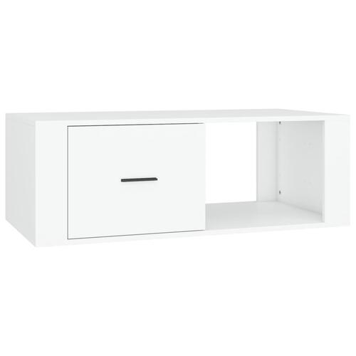 Sofabord 100x50,5x35 cm konstrueret træ hvid