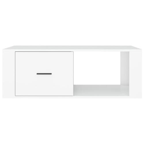 Sofabord 100x50,5x35 cm konstrueret træ hvid