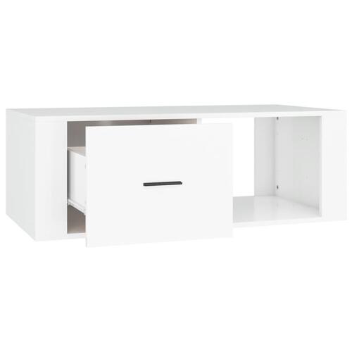 Sofabord 100x50,5x35 cm konstrueret træ hvid