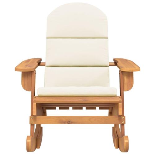 Adirondack-gyngestol med hynder massivt akacietræ